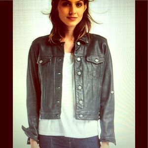 🥰NWT Gap Icon Leather Jacket Indigo size xs